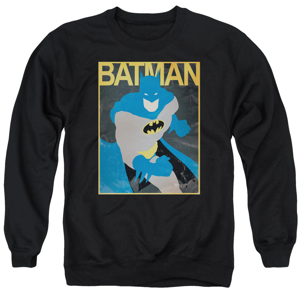 AN OFFCIALLY LICENSED BATMAN SIMPLE BM POSTER ADULT UNISEX CREWNECK SWEATSHIRT BLACK