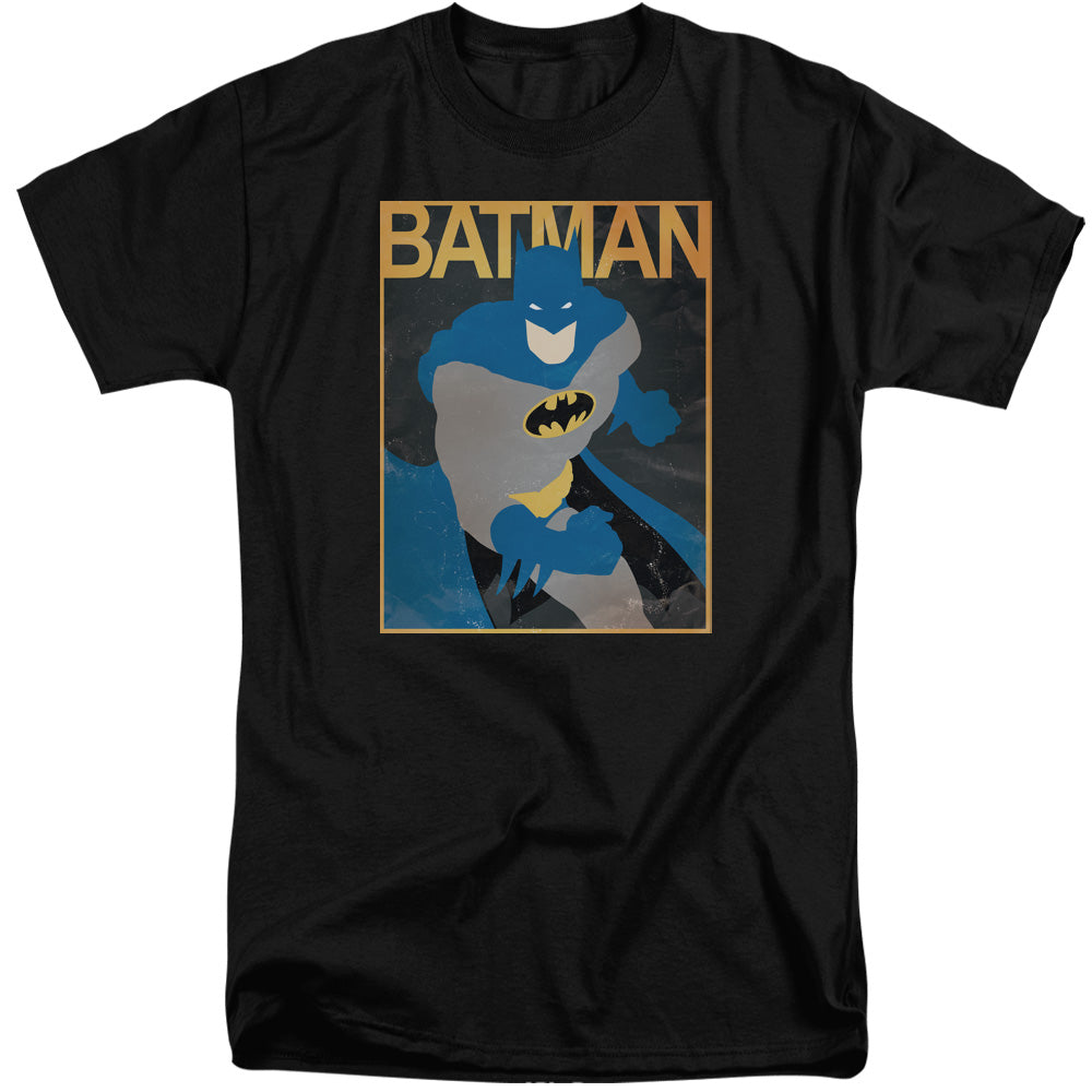 AN OFFCIALLY LICENSED BATMAN SIMPLE BM POSTER MEN'S TALL FIT T-SHIRT BLACK