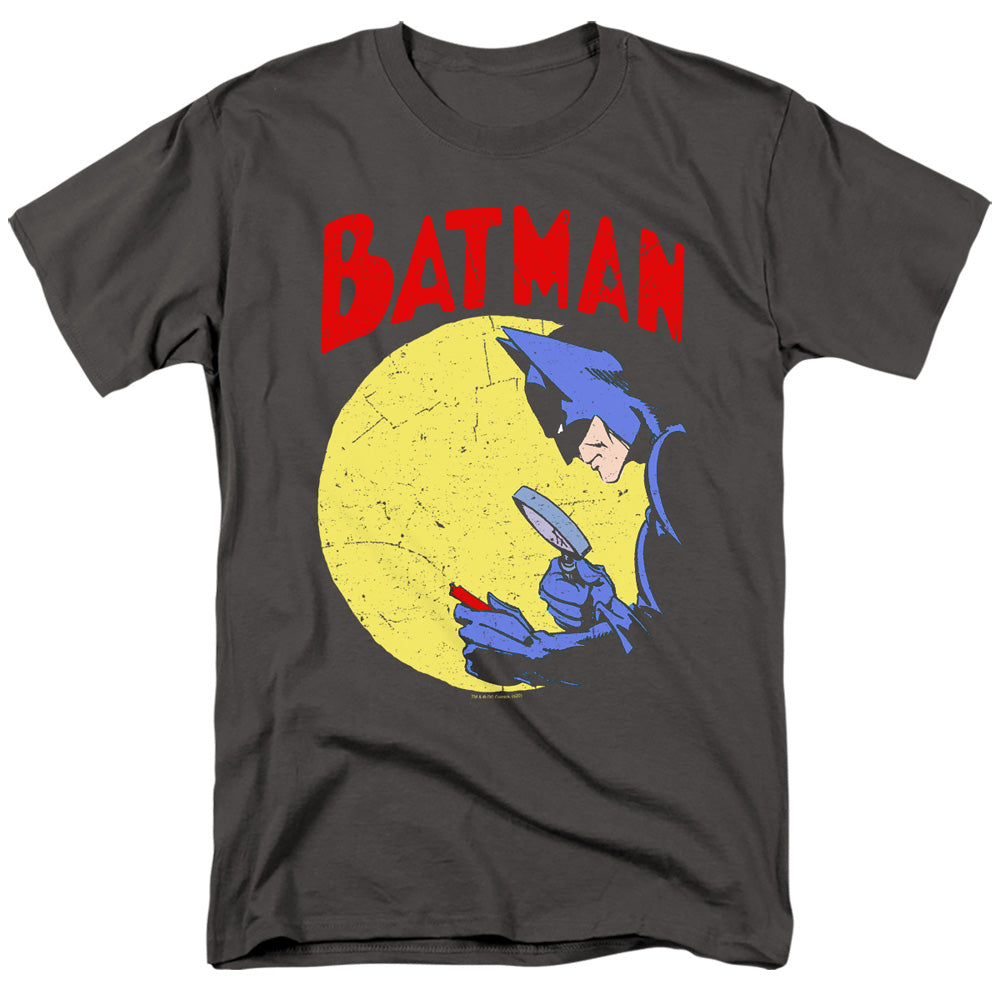 AN OFFCIALLY LICENSED BATMAN DETECTIVE 75 MEN'S REGULAR FIT T-SHIRT CHARCOAL