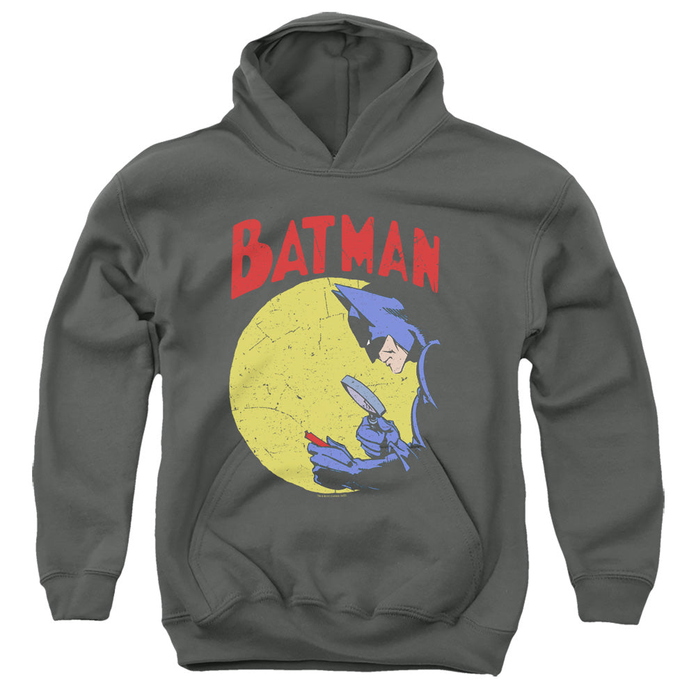AN OFFCIALLY LICENSED BATMAN DETECTIVE 75 YOUTH HOODIE CHARCOAL