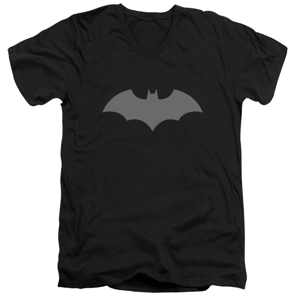 AN OFFCIALLY LICENSED BATMAN 52 BLACK MEN'S V-NECK T-SHIRT BLACK