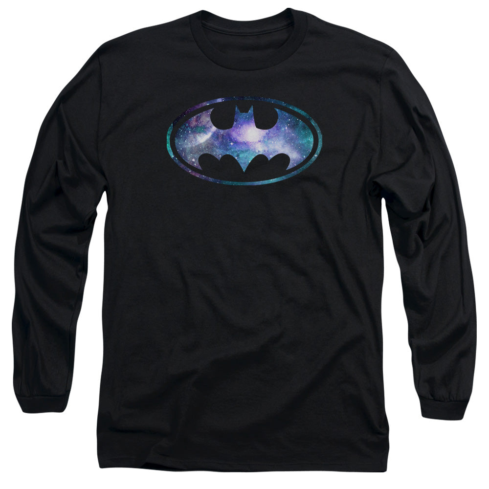 AN OFFCIALLY LICENSED BATMAN GALAXY 2 SIGNAL MEN'S LONG SLEEVE T-SHIRT BLACK