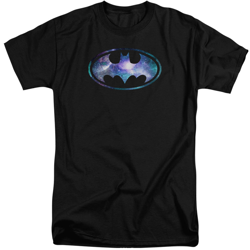 AN OFFCIALLY LICENSED BATMAN GALAXY 2 SIGNAL MEN'S TALL FIT T-SHIRT BLACK
