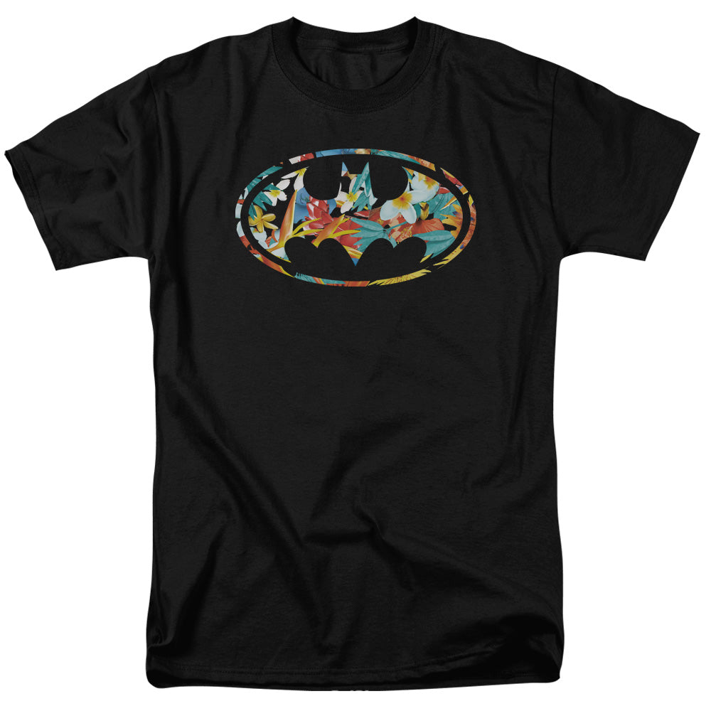 AN OFFCIALLY LICENSED BATMAN HAWAIIAN BAT MEN'S REGULAR FIT T-SHIRT BLACK