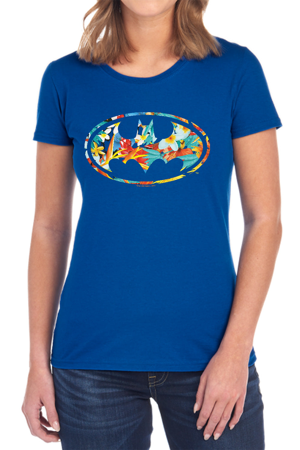AN OFFCIALLY LICENSED BATMAN HAWAIIAN BAT WOMEN'S REGULAR FIT T-SHIRT BLACK