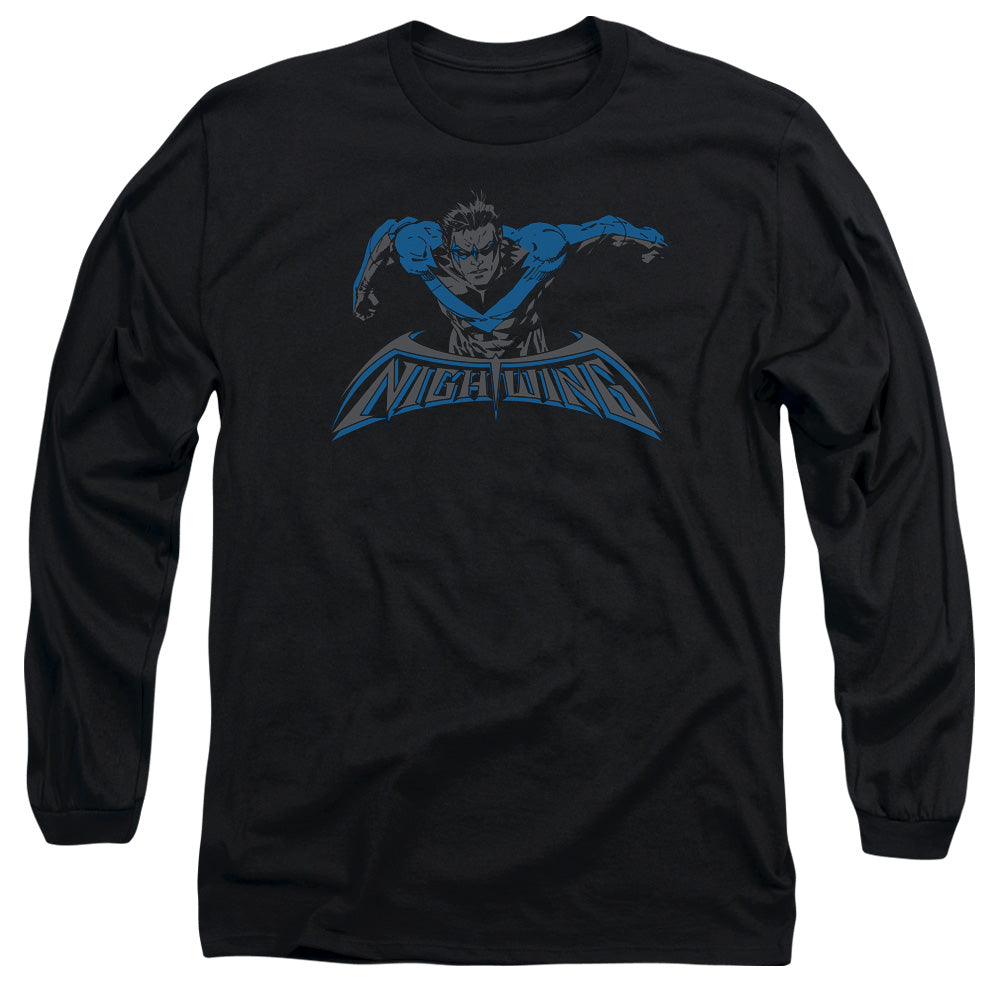 AN OFFCIALLY LICENSED BATMAN WING OF THE NIGHT MEN'S LONG SLEEVE T-SHIRT BLACK