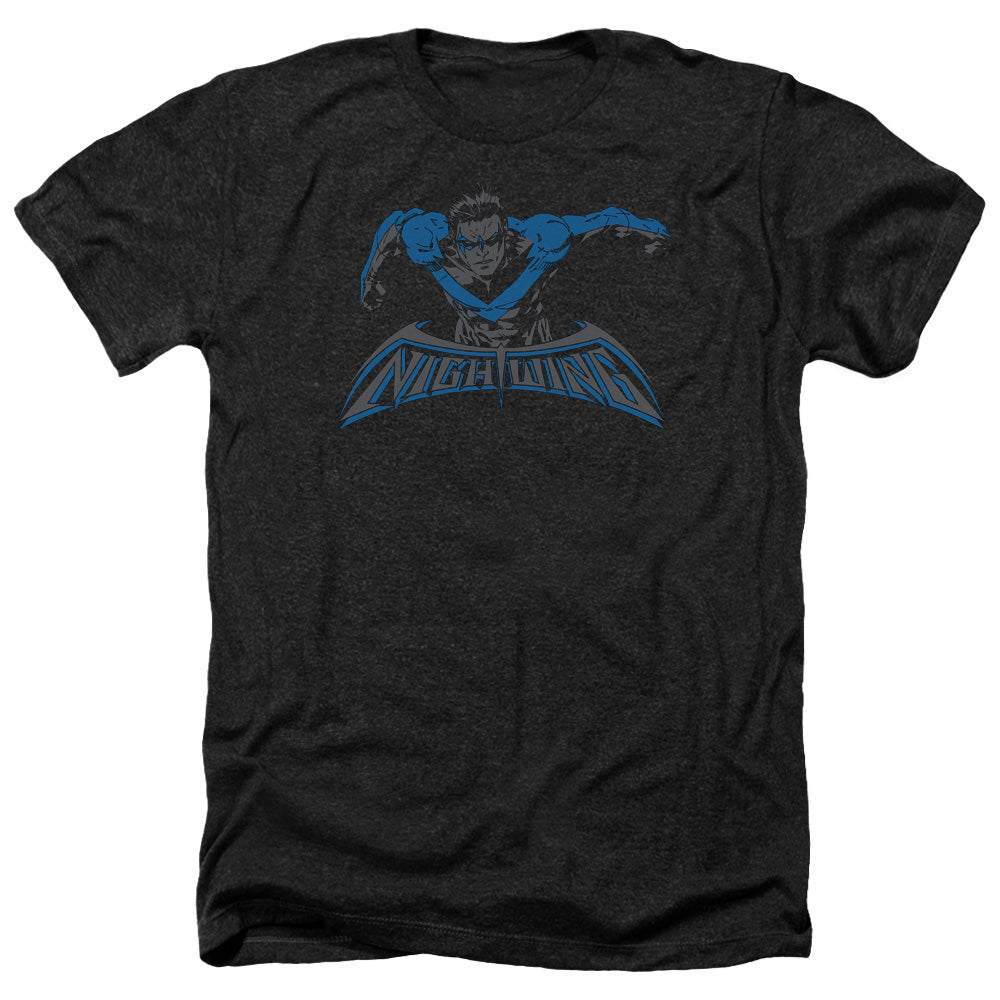 AN OFFCIALLY LICENSED BATMAN WING OF THE NIGHT MEN'S HEATHER T-SHIRT CHARCOAL