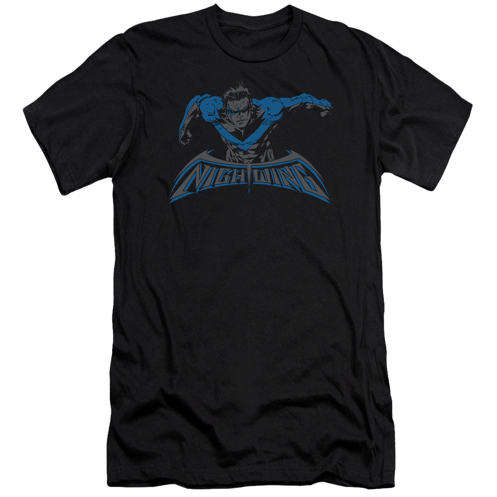 AN OFFCIALLY LICENSED BATMAN WING OF THE NIGHT MEN'S PREMIUM SLIM FIT T-SHIRT BLACK