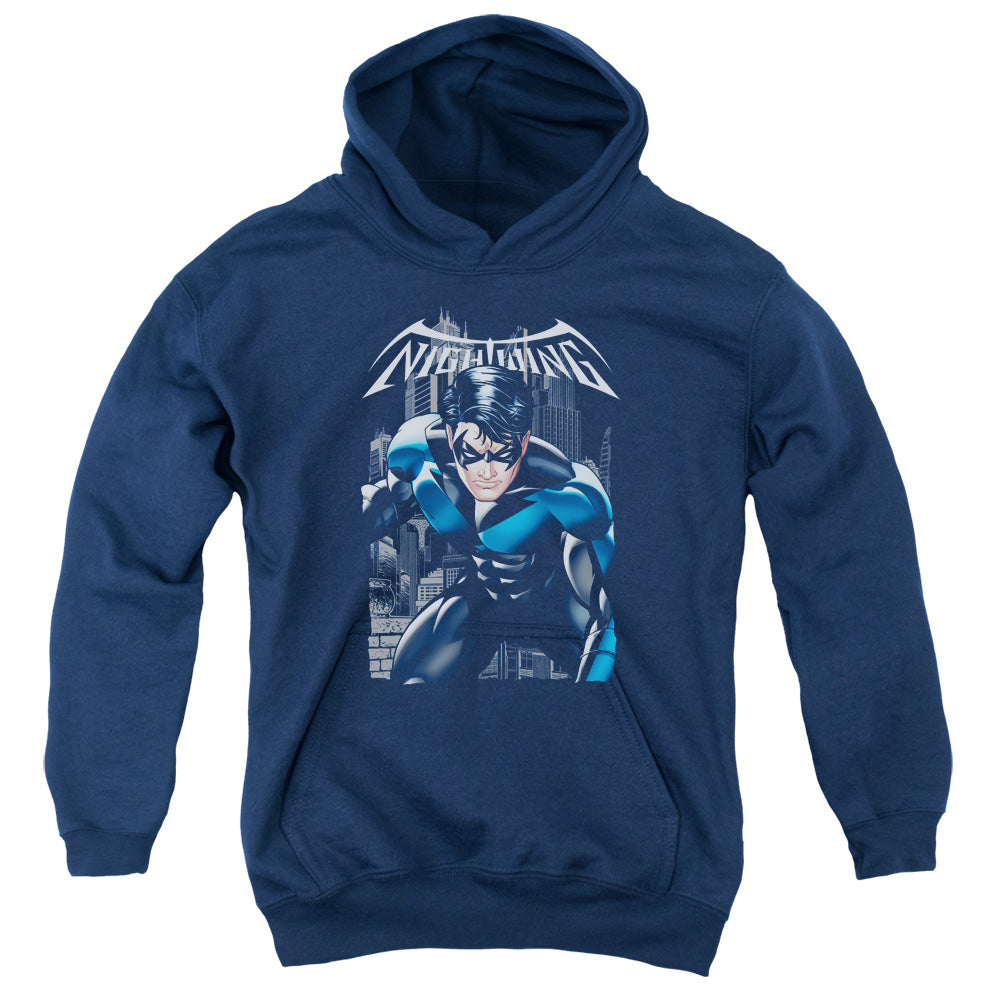 AN OFFCIALLY LICENSED BATMAN A LEGACY YOUTH HOODIE NAVY