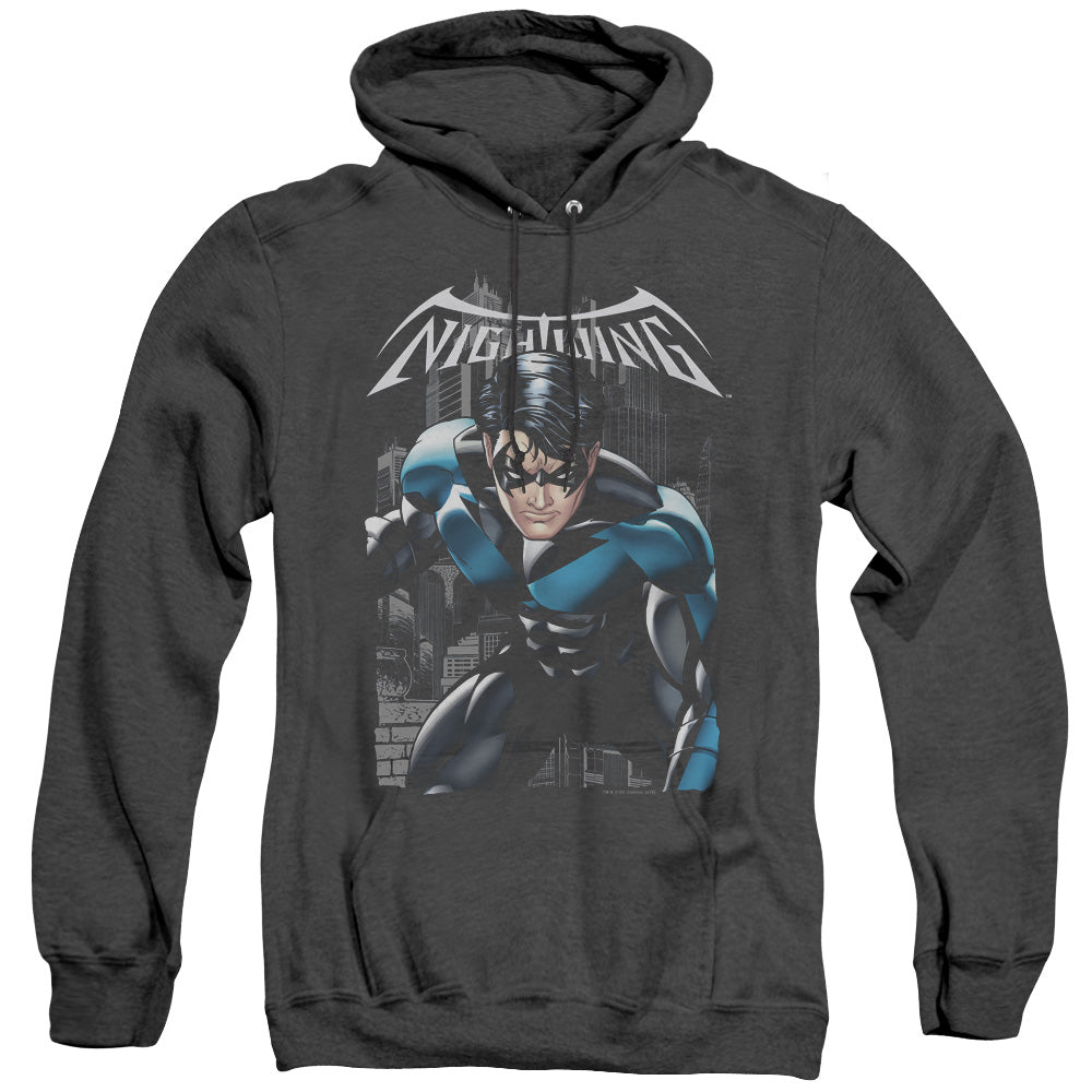AN OFFCIALLY LICENSED BATMAN A LEGACY ADULT UNISEX HEATHER PULLOVER HOODIE BLACK