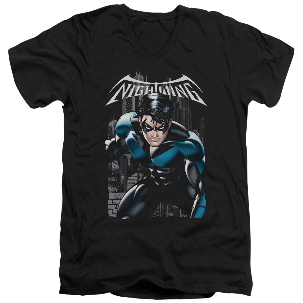AN OFFCIALLY LICENSED BATMAN A LEGACY MEN'S V-NECK T-SHIRT BLACK