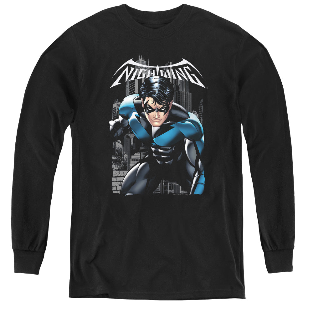 AN OFFCIALLY LICENSED BATMAN A LEGACY YOUTH LONG SLEEVE T-SHIRT BLACK