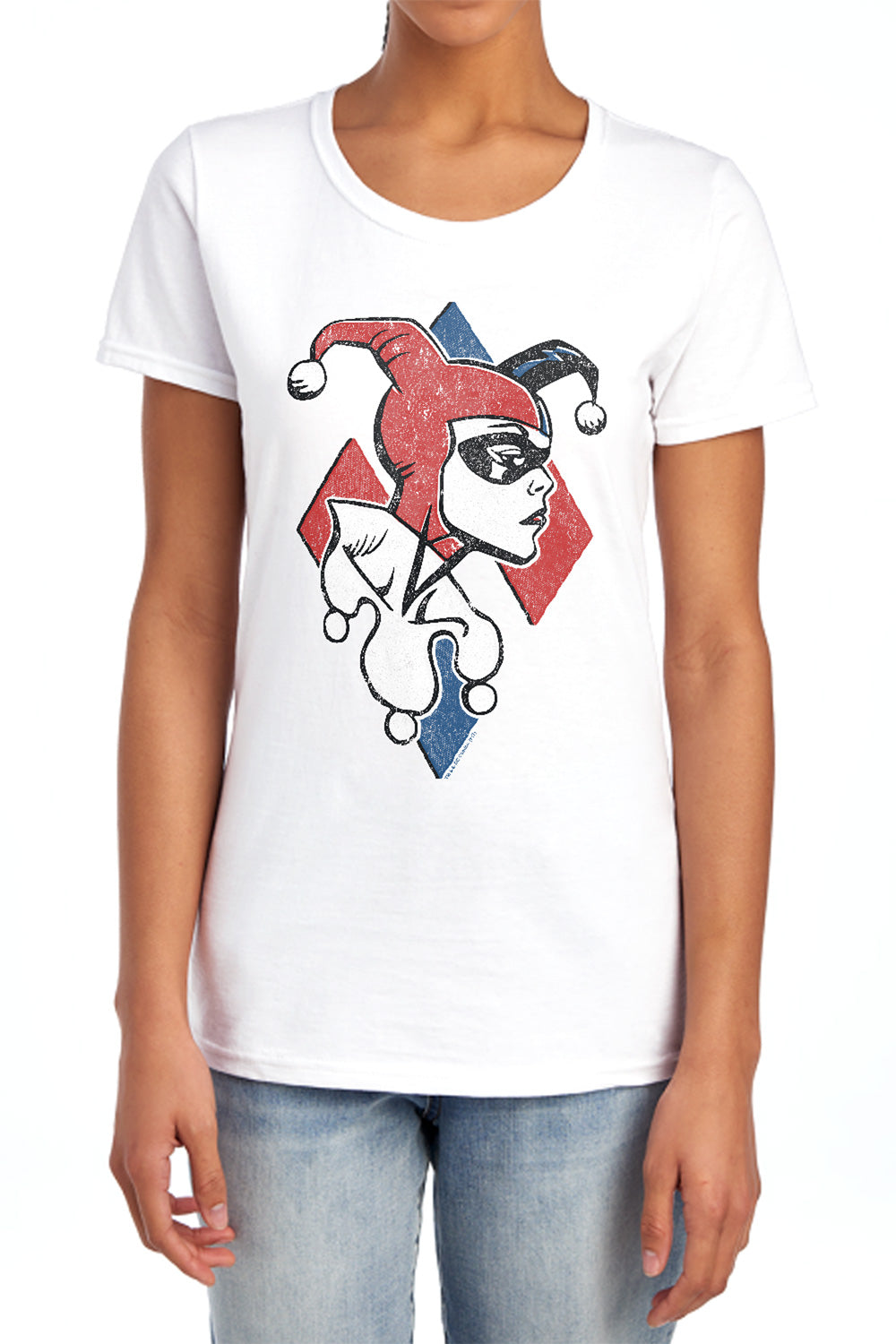 AN OFFCIALLY LICENSED BATMAN PROFILING WOMEN'S REGULAR FIT T-SHIRT ATHLETIC HEATHER