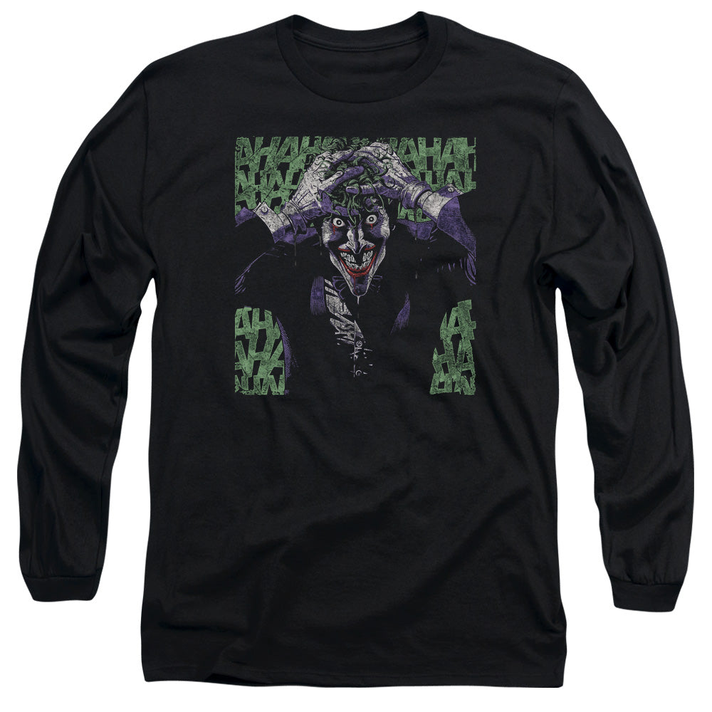 AN OFFCIALLY LICENSED BATMAN INSANITY MEN'S LONG SLEEVE T-SHIRT BLACK
