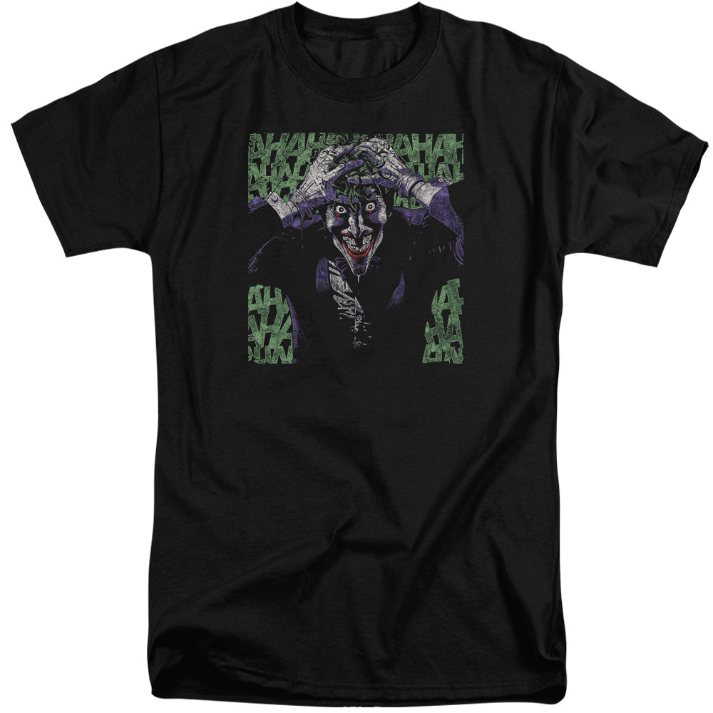 AN OFFCIALLY LICENSED BATMAN INSANITY MEN'S TALL FIT T-SHIRT BLACK