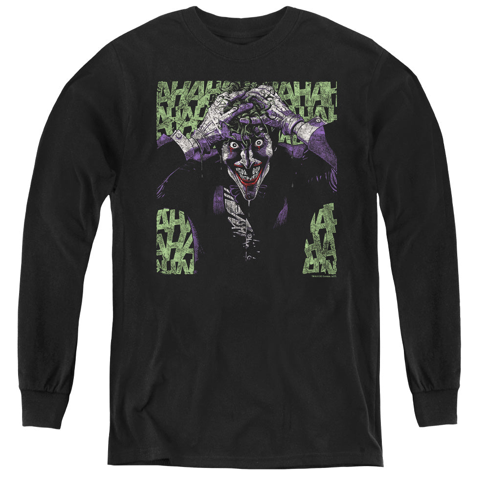 AN OFFCIALLY LICENSED BATMAN INSANITY YOUTH LONG SLEEVE T-SHIRT BLACK