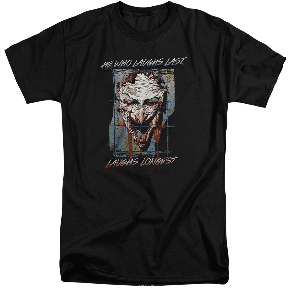 AN OFFCIALLY LICENSED BATMAN JUST FOR LAUGHS MEN'S TALL FIT T-SHIRT BLACK