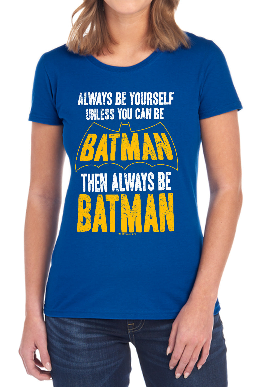 AN OFFCIALLY LICENSED BATMAN BE BATMAN WOMEN'S REGULAR FIT T-SHIRT BLACK