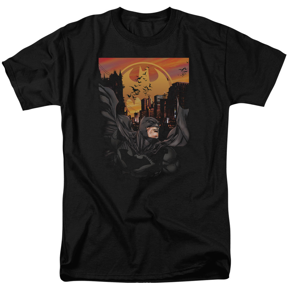 AN OFFCIALLY LICENSED BATMAN ALWAYS ON CALL MEN'S REGULAR FIT T-SHIRT BLACK