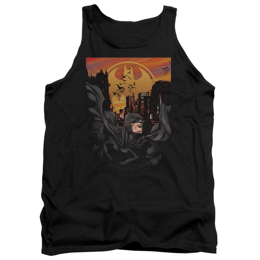 AN OFFCIALLY LICENSED BATMAN ALWAYS ON CALL ADULT UNISEX TANK TOP BLACK