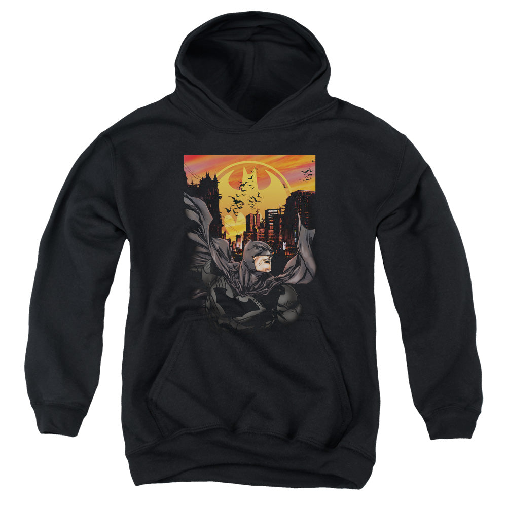 AN OFFCIALLY LICENSED BATMAN ALWAYS ON CALL YOUTH HOODIE BLACK