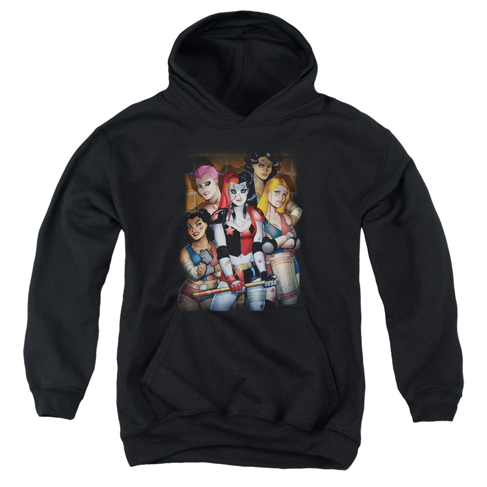 AN OFFCIALLY LICENSED BATMAN BAD GIRLS YOUTH HOODIE BLACK
