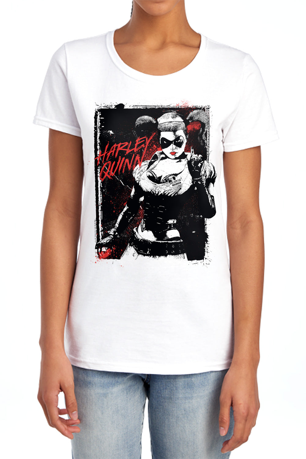 AN OFFCIALLY LICENSED BATMAN HOUSE CALL WOMEN'S REGULAR FIT T-SHIRT WHITE