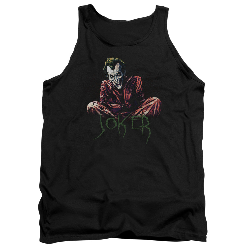 AN OFFCIALLY LICENSED BATMAN STRAIGHT JACKET ADULT UNISEX TANK TOP BLACK
