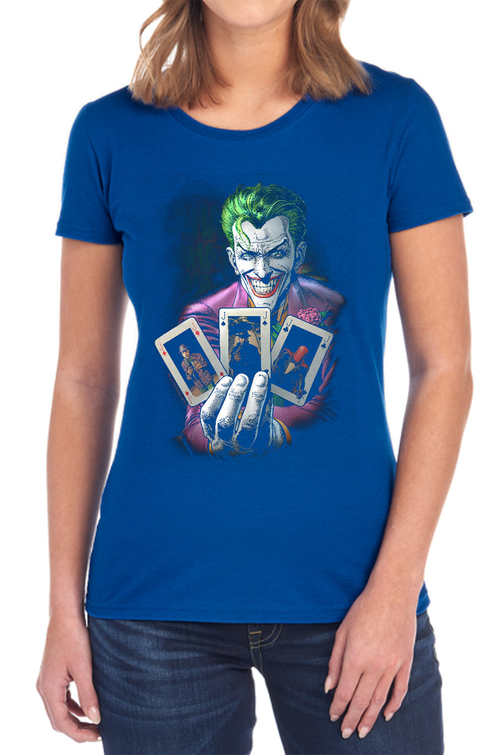 AN OFFCIALLY LICENSED BATMAN 3 OF A KIND WOMEN'S REGULAR FIT T-SHIRT BLACK