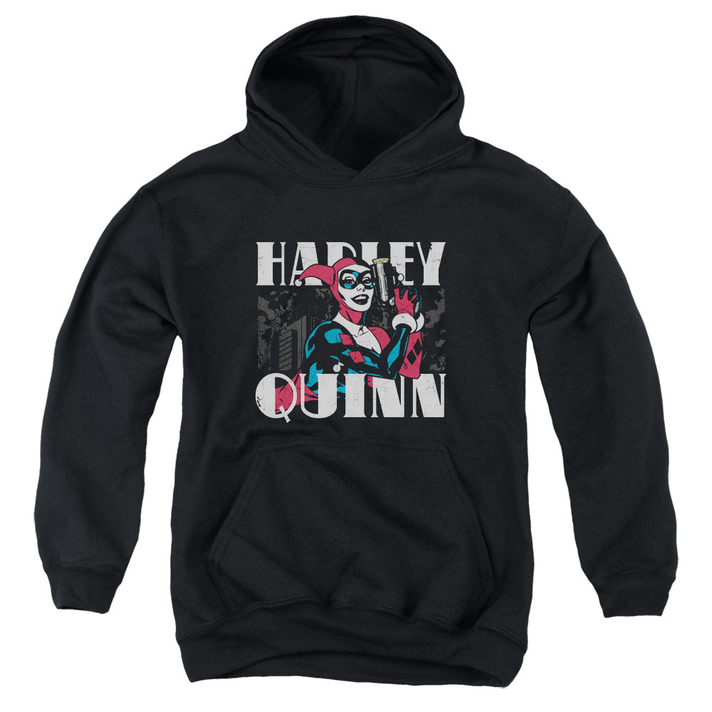 AN OFFCIALLY LICENSED BATMAN HARLEY BOLD YOUTH HOODIE BLACK