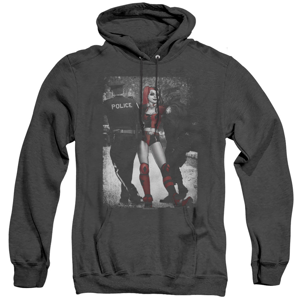 AN OFFCIALLY LICENSED BATMAN ARREST ADULT UNISEX HEATHER PULLOVER HOODIE BLACK