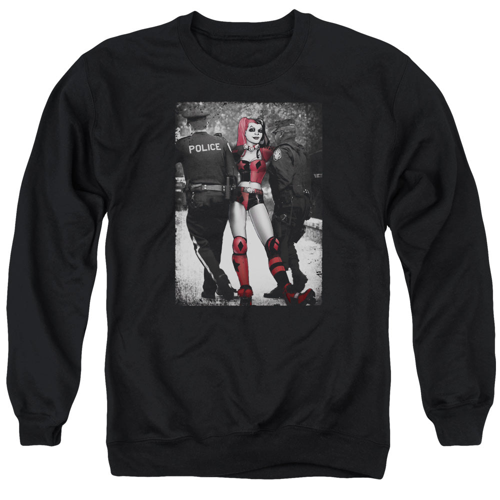 AN OFFCIALLY LICENSED BATMAN ARREST ADULT UNISEX CREWNECK SWEATSHIRT BLACK