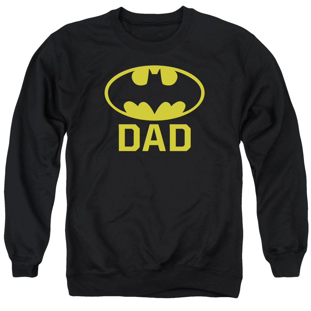 AN OFFCIALLY LICENSED BATMAN BAT DAD ADULT UNISEX CREWNECK SWEATSHIRT BLACK