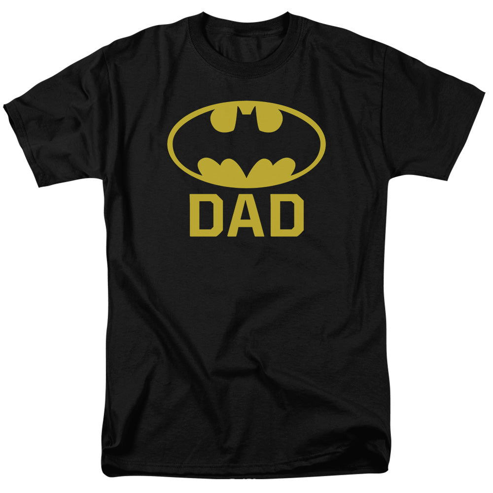 AN OFFCIALLY LICENSED BATMAN BAT DAD MEN'S REGULAR FIT T-SHIRT BLACK