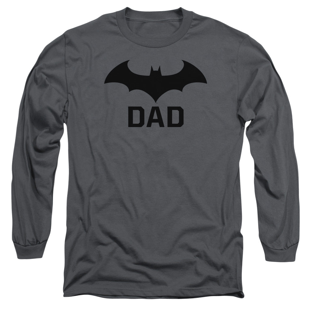 AN OFFCIALLY LICENSED BATMAN HUSH DAD MEN'S LONG SLEEVE T-SHIRT CHARCOAL