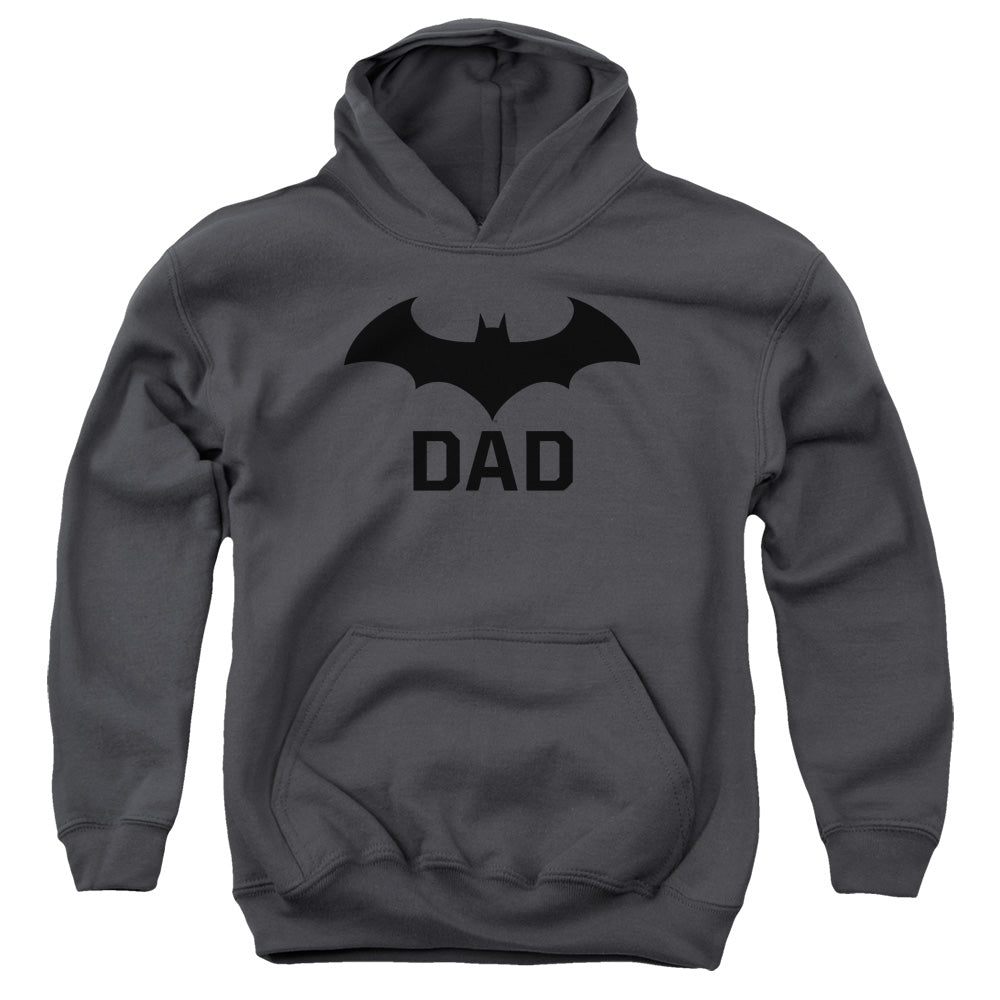 AN OFFCIALLY LICENSED BATMAN HUSH DAD YOUTH HOODIE CHARCOAL