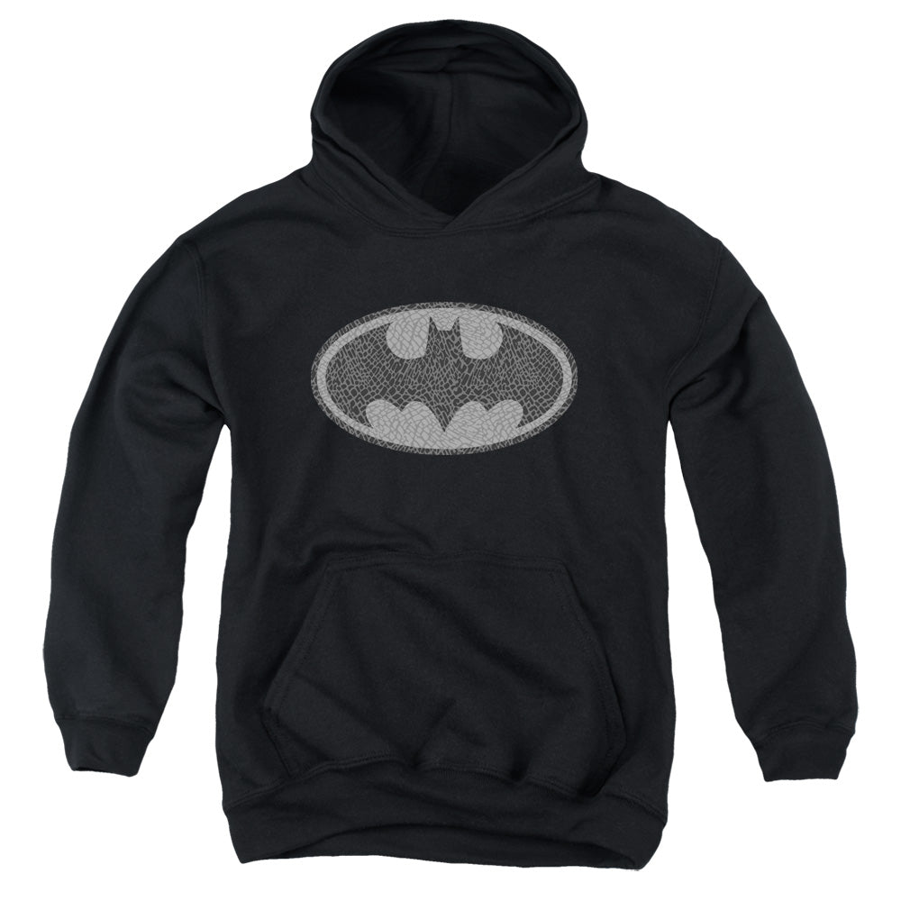 AN OFFCIALLY LICENSED BATMAN ELEPHANT SIGNAL YOUTH HOODIE BLACK