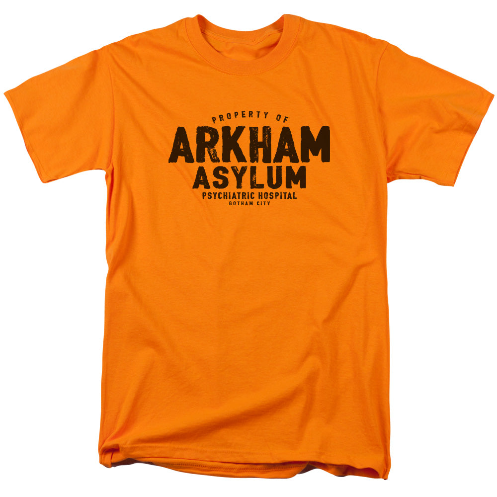 AN OFFCIALLY LICENSED BATMAN ARKHAM ASYLUM MEN'S REGULAR FIT T-SHIRT ORANGE