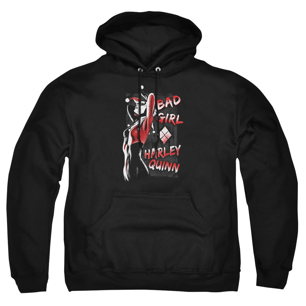 AN OFFCIALLY LICENSED BATMAN BAD GIRL ADULT UNISEX PULLOVER HOODIE BLACK
