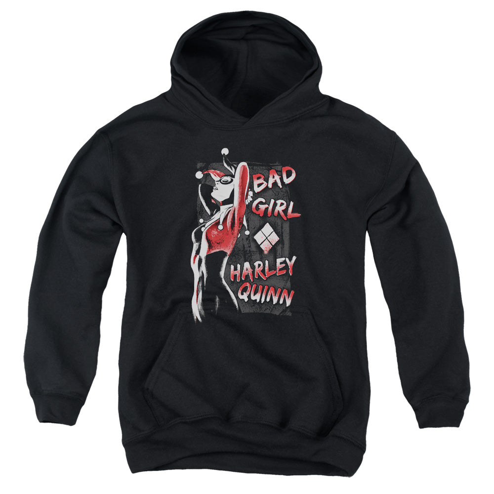 AN OFFCIALLY LICENSED BATMAN BAD GIRL YOUTH HOODIE BLACK