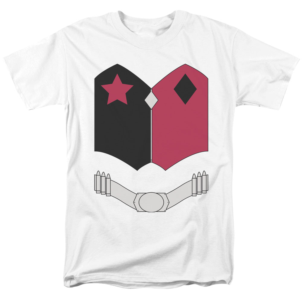AN OFFCIALLY LICENSED BATMAN NEW HQ UNIFORM MEN'S REGULAR FIT T-SHIRT WHITE