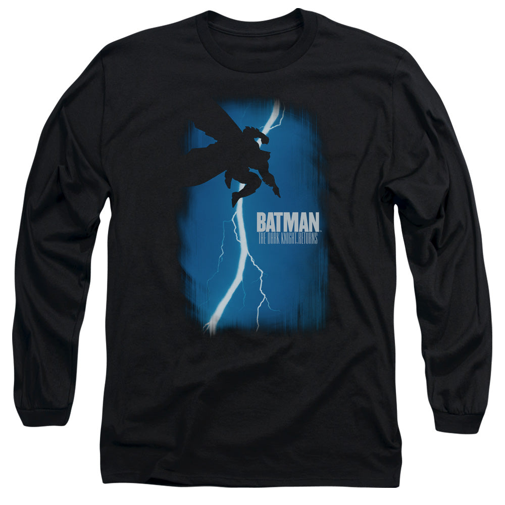 AN OFFCIALLY LICENSED BATMAN DKR COVER MEN'S LONG SLEEVE T-SHIRT BLACK