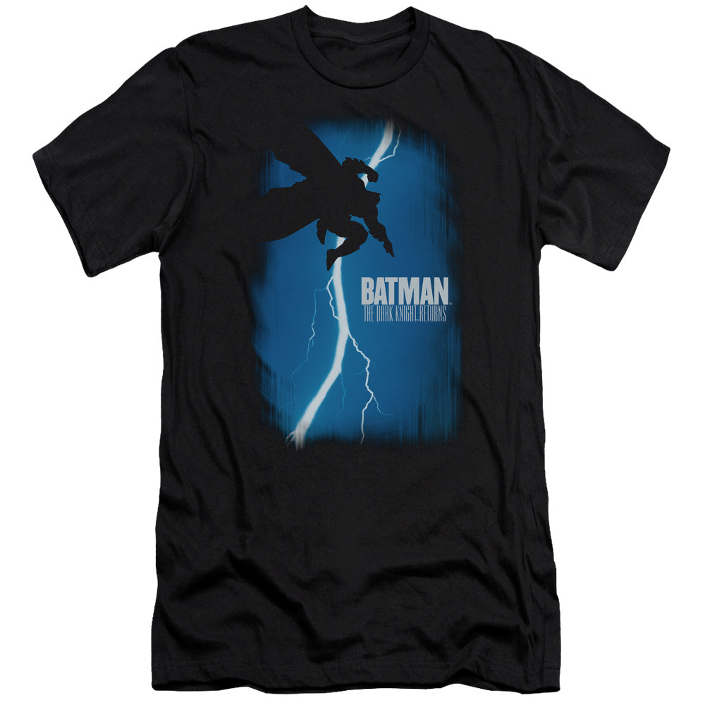 AN OFFCIALLY LICENSED BATMAN DKR COVER MEN'S PREMIUM SLIM FIT T-SHIRT BLACK