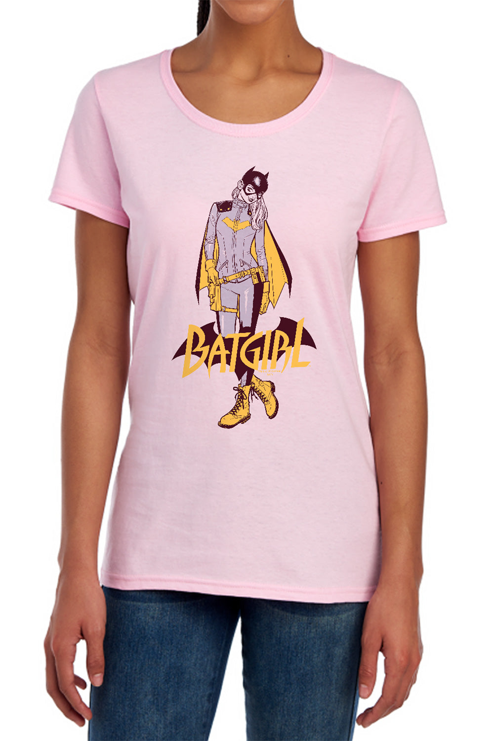 AN OFFCIALLY LICENSED BATMAN ALL NEW BATGIRL WOMEN'S REGULAR FIT T-SHIRT HOT PINK