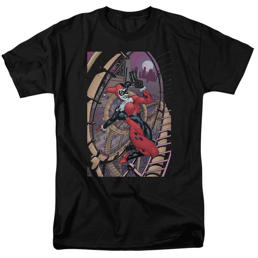 AN OFFCIALLY LICENSED BATMAN HARLEY FIRST MEN'S REGULAR FIT T-SHIRT BLACK
