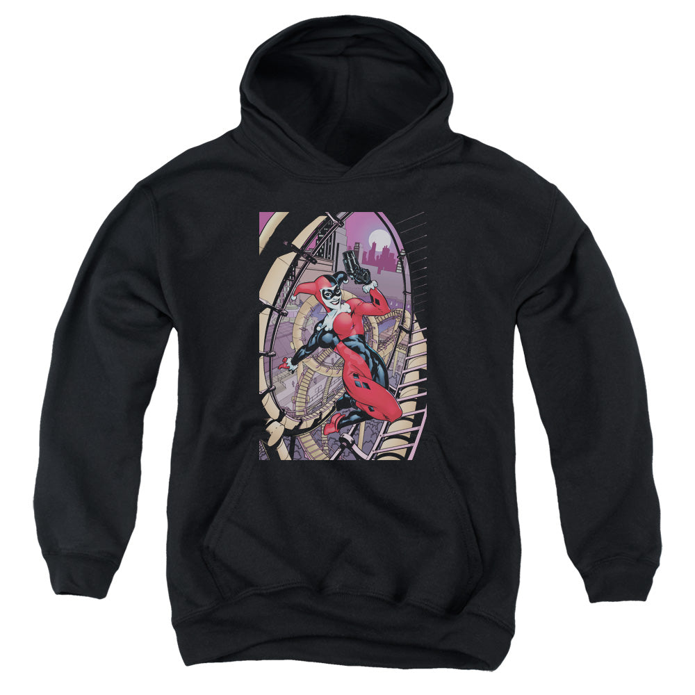 AN OFFCIALLY LICENSED BATMAN HARLEY FIRST YOUTH HOODIE BLACK