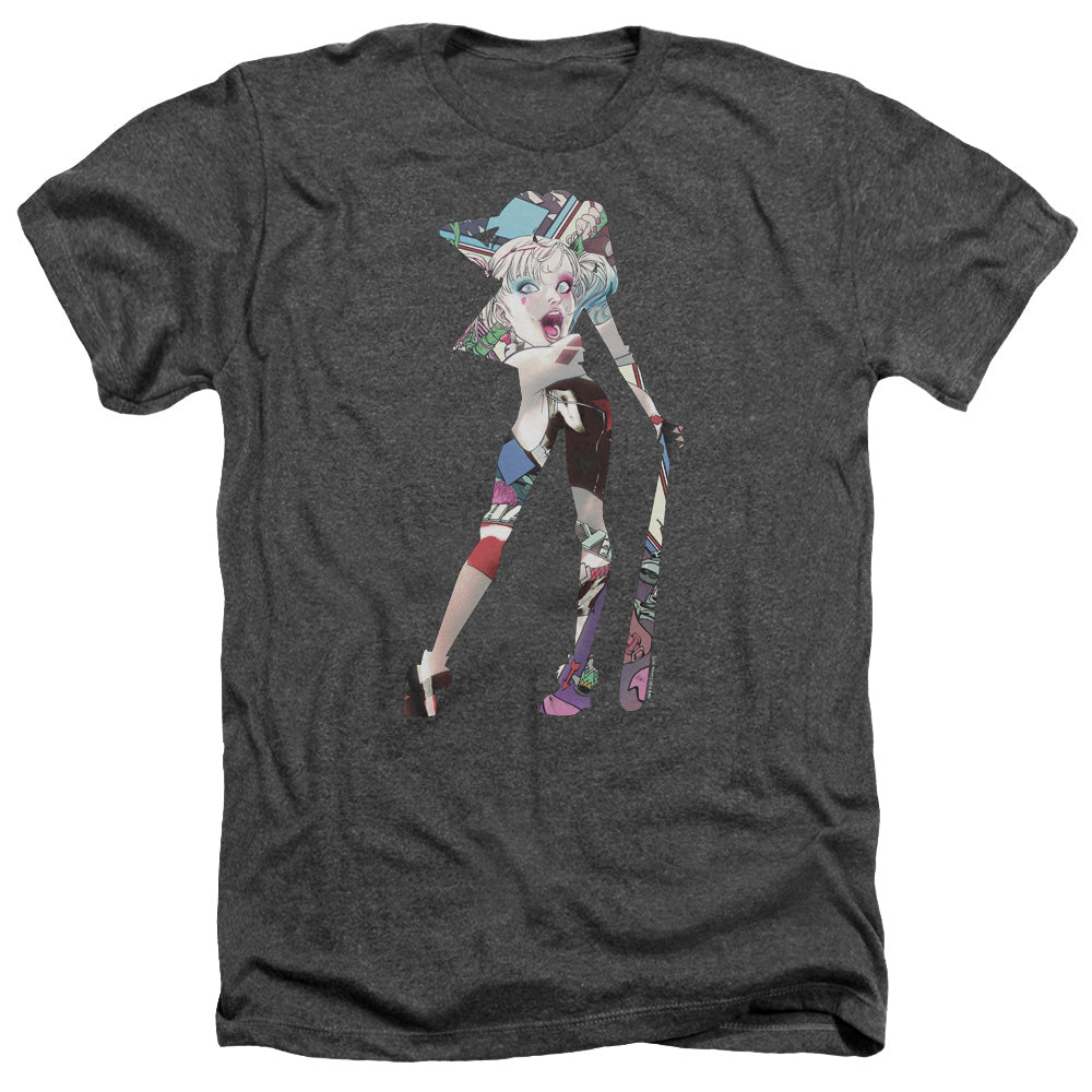 AN OFFCIALLY LICENSED BATMAN SCENE INSIDE MEN'S HEATHER T-SHIRT CHARCOAL