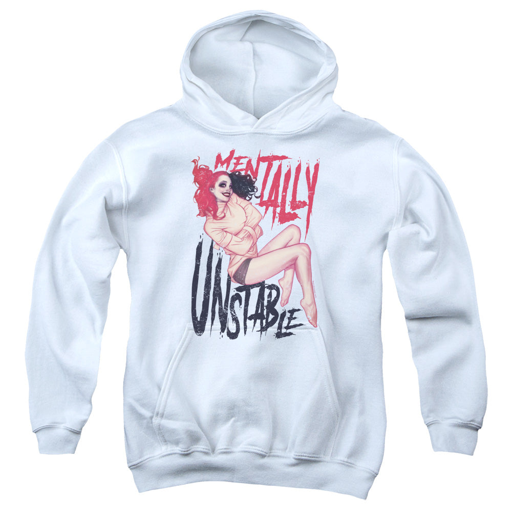 AN OFFCIALLY LICENSED BATMAN UNSTABLE YOUTH HOODIE WHITE
