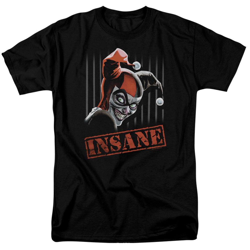 AN OFFCIALLY LICENSED BATMAN INSANE MEN'S REGULAR FIT T-SHIRT BLACK