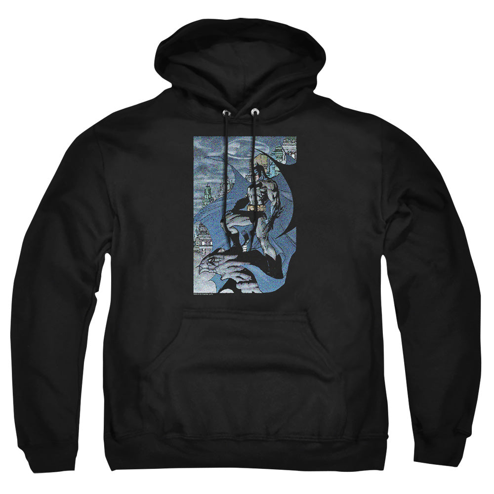 AN OFFCIALLY LICENSED BATMAN SEURBAT ADULT UNISEX PULLOVER HOODIE BLACK